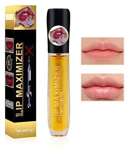WAWJ® Natürliches Lippenverstärker, Lip Plumping Serum Instant Lip Filler, Beseitigung von Trockenheitsfalten, für Vollere, Weichere Lippen
