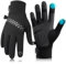 Tmani Handschuhe Herren Damen Thermohandschuhe Winddichte Wasserabweisende Handrücken Winterhandschuhe Touchscreen Warme Fahrradhandschue Laufhandschuhe rutschfeste Sporthandschuhe, Schwarz-No.3