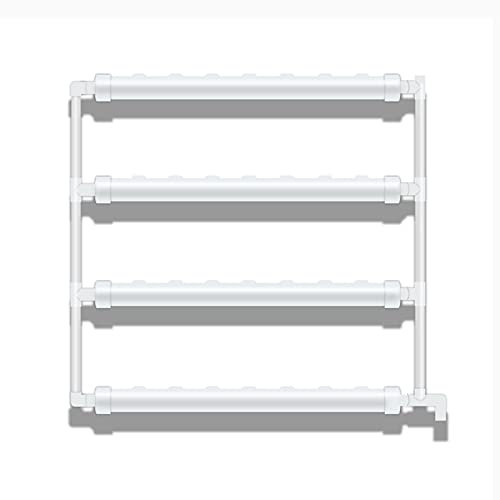 panfudongk Hydroponisches Pflanzen Anzuchtsystem Anbau Kit Wandmontiertes Hydroponik-Anbausystem 36 Löcher, PVC-Rohr, Erdloses Pflanzenwachstum