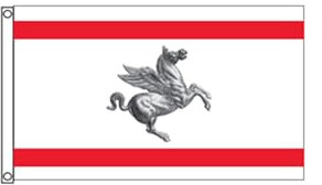 Stormflag Bandiera toscana 3x5ft/90x150cm granducale 90g di poliestere 2 occhielli,Occhiello in Angolo, in metallo e Doppio ago