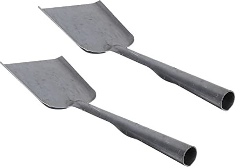 Ciieeo 1 lot de 2 pelles à charbon de bois pour griller les cendres de la maison, longue poignée, pelle à cendres, pelle à charbon, fours à pizza, sable noir