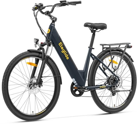 Eleglide T2 E Bike, 27,5 Trekkingrad E-Bike Herren Damen mit Hydraulische Scheibenbremsen, 36V 13Ah Akku,100km Reichweite, Elektrofahrrad mit 7-Gang-Getriebe, Pedelec Citybike EBike für Erwachsene