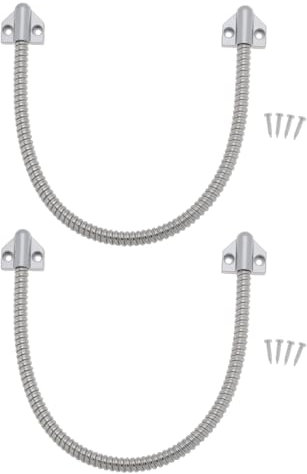 Create idea Lot de 2 conduits flexibles de porte en acier inoxydable de 408 mm pour système de contrôle d'accès, câble vidéo