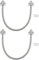Create idea Lot de 2 conduits flexibles de porte en acier inoxydable de 408 mm pour système de contrôle d'accès, câble vidéo