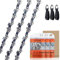 SAVIOR 3 Stück Sägeketten 3/8LP 1,3 mm 57 TG für 40 cm Schiene, Rückschlagsarme Ketten Kompatibel mit Titan, Dolmar, Echo, Oregon und andere 91px057x