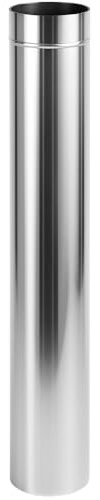 FORTUNATO Tubo Acciaio Inox Canna Fumaria Evacuazione Fumi Efficienza Impianto Riscaldamento Spessore 0,5 mm Altezza 1000 mm (Ø 300 mm)