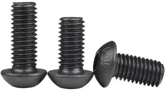 10/20 pezzi UNC 4#-40 6#-32 8#-32 UNF 10#-32 Nero Grado 10.9 US Vite a testa bombata con esagono incassato Bulloni esagonali a testa a fungo(Black-10pcs,5/16_4-40)