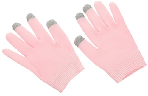 Lurrose Guantes Hidratantes de Gel para Mujer, Guantes para Manos Secas y Agrietadas, Tamaño Único, Color Rosa, Función Táctil, Reutilizables y Transpirables para Cuidado Nocturno y Uso