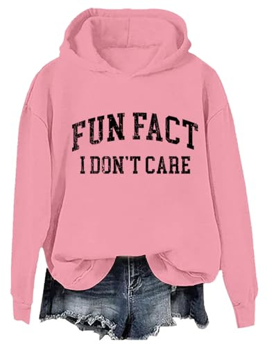 Fun Fact I Dont Care-tröja & huvtröja roligt sarkastiskt ordspråk kul fakta jag bryr mig inte skjorta unisex