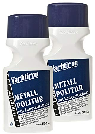 YACHTICON Metall Politur - 2 Flaschen zu je 500ml = 1 Liter