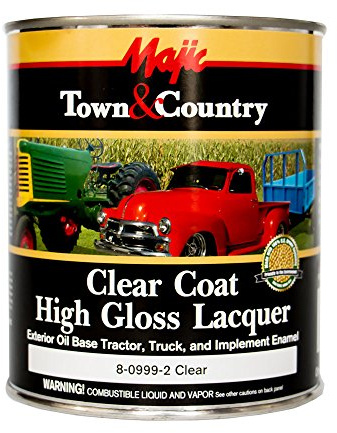 Majic Paints 8-0999-2 Clear Coat High Gloss Lacquer, 1-Quart, Clear