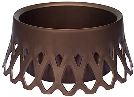 Plastia Grabschale Roseta mit Selbstbewässerung und Wasserüberlauf Friedhof Grab Vase Bronze Ø 40