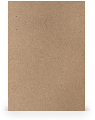 PAPERADO 50 x brevpapper DIN A4 – kraftpapper brunt 100 g/m² – pappersark i 29,7 x 21 cm för pyssel och tryck