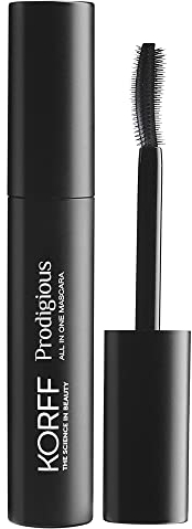 KORFF Mascara Prodigious, Texture Ricca, Cremosa ed Elastica, Effetto Volumizzante Ciglia Finte Nero, 14ml