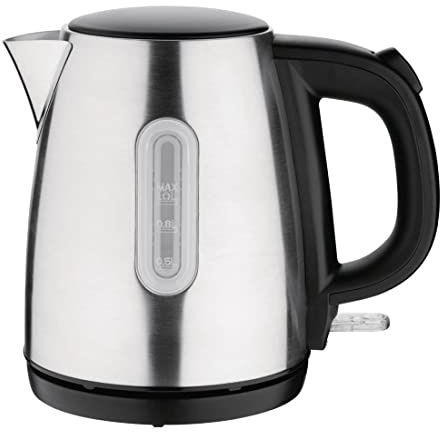 Caterlite Stainless Steel Kettle 1Ltr - Cordless Jug, Automatic Opening Lid, Hot Water Boiler for Coffee, Tea FB878