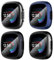 Diruite 4-Pack Cover for Fitbit Versa 4/Sense 2 Screen Protector Case,HD Shockproof Soft TPU Full Protection Scratch-Resistant,Black&Gun Color&Blue&Clear