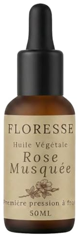 FLORESSE® - Huile Végétale ROSE MUSQUEE - Bio - 100% pure et naturelle - Beauté de la peau| Anti-âge 50 ml