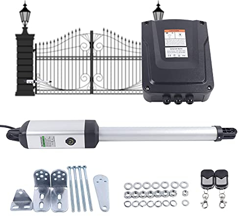 LUNICASHA Drehtorantrieb Flügeltorantrieb, Torantrieb Flügeltor, Torantrieb Set, Toröffner Automatik mit 2 Fernbedienungen, 50W 300KG