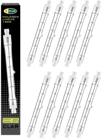 CLAR - Halogenlampe 120 W 118 mm für Salzlampe, R7S, Halogenlampe (Packung mit 10 Stück)