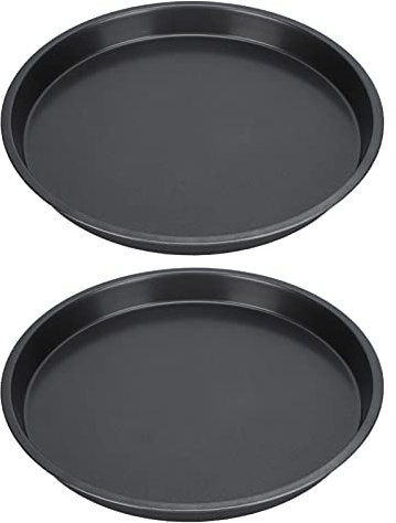 Pizzaform, pizzaplåt för ugn pizzabricka 2 st non-stick pizzapanna pizzapannor för fester eller familjemiddagar (30,5 cm/12 tum)