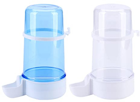 2 dispensadores de agua de paraquito, sin confusión, alimentador de loros, jaula de cacatúa, accesorio para alimentación automática