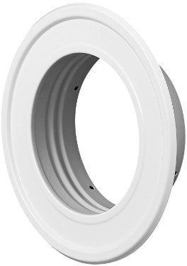 4 Inch Pipe Collar Ducting Finishing Rosette Duct Metal Ceiling Valve/Vent Flange Hose Spigot Tube End (Steel, 4)
