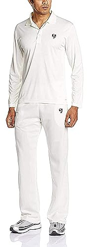 SG Club Full Sleeves Cricket Combo (White), White, Small