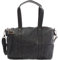 LECONI Shopper Vintage-Look Damen Henkeltasche Schultertasche Echt-Leder Natur Damentasche Ledertasche Umhängetasche Handtasche Leder 37x28x15cm grau LE0034-wax