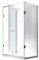 Glaszentrum Hagen - U-Form Duschkabine - Duschabtrennung - Dusche - Pendeltürsystem - 8mm - ESG Glas (ohne Zubehör, 75x120x75cm H:195cm)