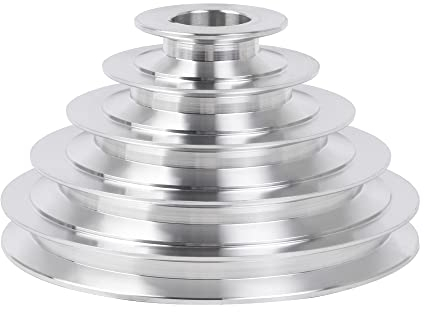 28mm Bohrung 54mm-150mm Außendurchmesser Aluminium 5 Schlitz A Typ V-förmige Pagode Riemenscheibe 5 Schritt Riemenscheibe Gürtel 12,7 mm Gurtbreite