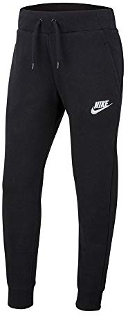 NIKE Girl's NSW Pe Pant, Black/White, Large