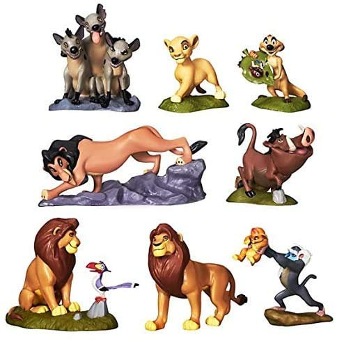 Disney Set 8 Personaggi PVC The Lion King RE Leone Anche Decorazione Torte