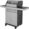 Edelstahl-Gasgrill Sunset Beach 4+1 Brenner mit Grillrost und Grillplatte gusseisern.Seitenablage zum abklappen