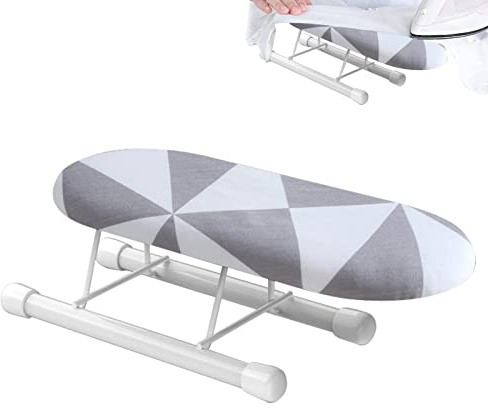 Luckyki Tabla de planchar pequeña de mesa – Tabla de planchar portátil de mesa con patas plegables | Tabla de planchar con patas plegables para coser dormitorio universitario