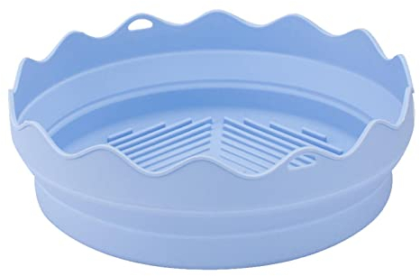 WEITING Olla para aire silicona, cesta plegable para aire 8,7 pulgadas, olla para freidoras aire resistente al calor resistente al calor para uso