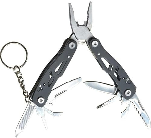 Mini Alicates Multifuncionales Plegables 14 En 1, Multiherramienta De Electricista, Alicates Portátiles De Acero Inoxidable Para Exteriores(Black)