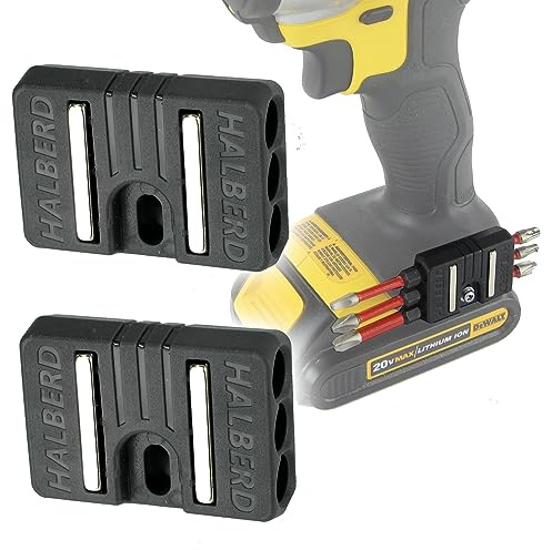 Halberd Standard Magnetic Bit Holder, Universal Fit to Belt Clip Mount, for Milwaukee, DeWalt, Craftsman, Makita, Bosch, Ryobi, & More (2 Pack, Standard)