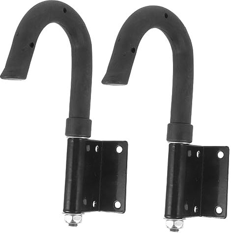 WOONEKY 2pezzi Ganci Per Scale in Acciaio Inox e Gomma Da Stabilizzatore Per Scale Estensibili Facile Installazione Resistente Per Impieghi Gravosi e Ambienti Esterni