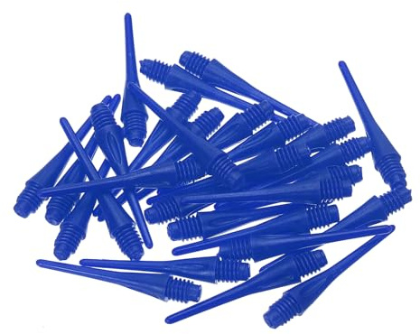 PATIKIL Plastic Dart Tips 2BA Thread, 30 Pack Soft Tip Dart Points Replacement Dart Accessories, Blue