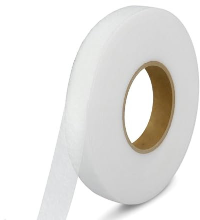 100 Meter Saumband zum Aufbügeln Weiß Bügelband 15 mm Breit Bügelsaumband Selbstklebende Nahtband zum Reparieren von Stoff, Gardinen, Hosen, Kleidung ohne nähen Iron on Hem Tape (100 M-1.5 cm Weiss)