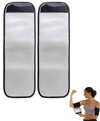 KEMUZ Fascia Dimagrante Pancia Donna - Bracciale Fitness Sudorazione Intensa, Cintura Regolabile per Allenamento, Snellimento Braccia e Addominali (2 Pezzi)​