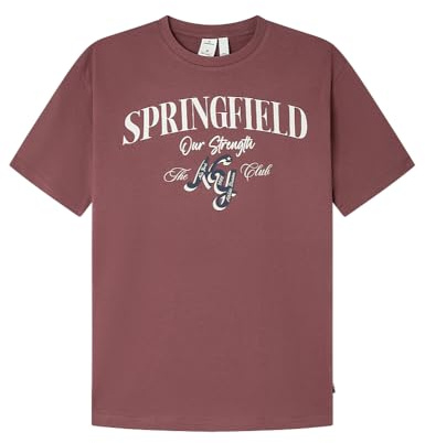 SPRINGFIELD Camiseta con El Logo, Wine, S