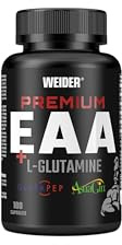 Weider Premium EAA + L-Glutamine Caps - Alle 9 Essentiellen Aminosäuren - Mit L-Glutamin, Glutapep Peptiden & AstraGin - Pre Workout - 180 Kapseln