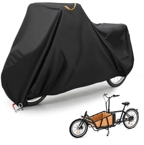 Cykelskydd, vattentätt, lasthjulsskydd, presenning cykel vattentätt, cykelgarage skydd mot damm, regn snö UV, för lasthjul med reflektorremsor, slitstark 420D Oxford