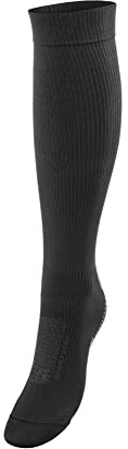 FLOKY calze RE-CHARGE. Calzettoni biomeccanici per recupero post allenamento o gara. Calza compressiva ad azione mirata. Migliora flusso sanguigno. Riduce i tempi di recupero post workout. Nero. M-L