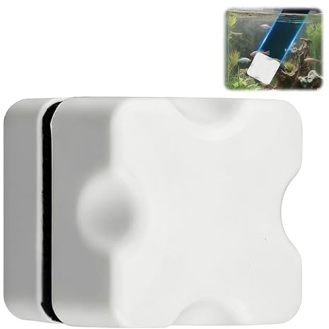 HAVIRI Aimant Aquarium Nettoyage, 3 cm Aimant Nettoyage Vitre Aquarium pour Nettoyage du Verre d'une Épaisseur de 5-12 mm Mini Tampon de Nettoyage Double Aspiration Magnétique au Néodyme-Fer-Bore
