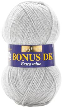 Sirdar Hayfield Bonus DK Double Knitting, Light Grey Mix (814), 100g