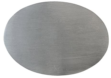 NKlaus Tallrik rostfritt stål matt 10 x 8 cm ljusstake oval stearinljus bordsdekoration 10873