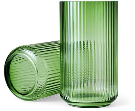 Lyngby Designer Vasen aus mundgeblasenen Glas in Copenhagen Green, 31 cm