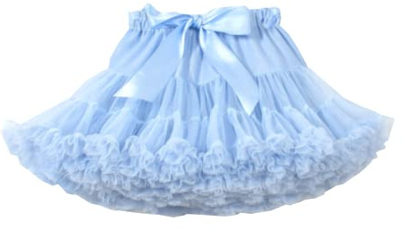 Alunsito spädbarn baby flicka fluffig tutu-kjol småbarn tyll födelsedagsfest vågig prinsessa tutu underkjol, Ljusblått, 5-7 År